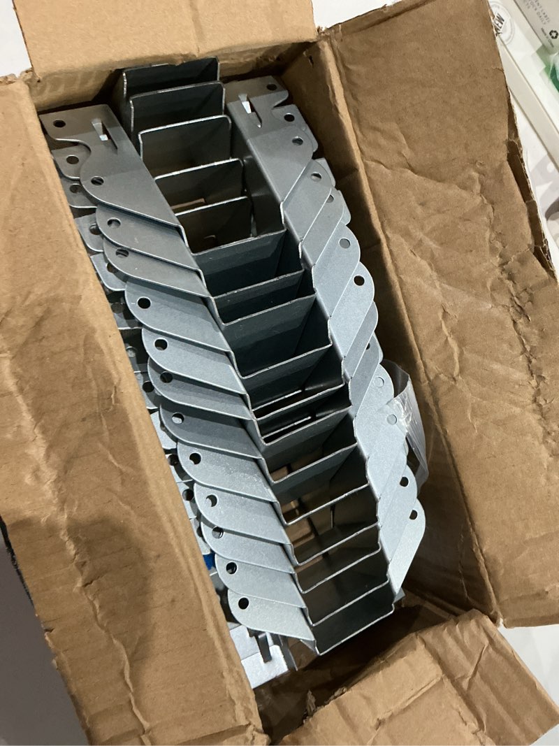 Condition photo showing Good Condition for 25 pack 2x4 joist hangers with screws, galvanized face mount rafter brackets for wood, hurricane ties for rafters and deck connectors for floor shed barn coop porch truss deck and ceiling joists 2" x 4" joist hangers 25pcs