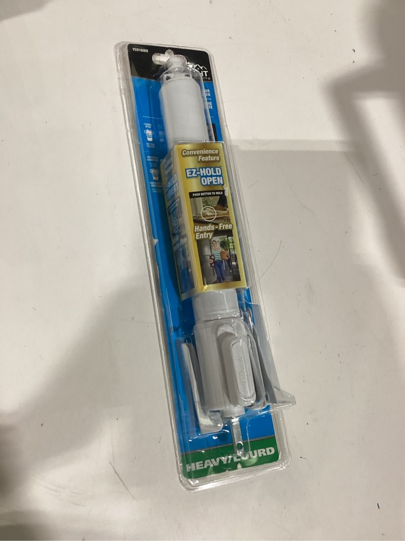 Condition photo showing As Is for ez hold closer, heavy duty white