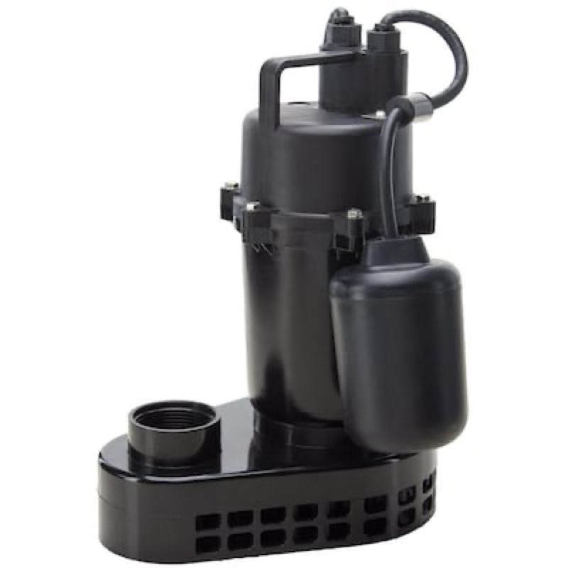 utilitech 1/2-hp 115 -volt 55-gpm aluminum submersible sump pump