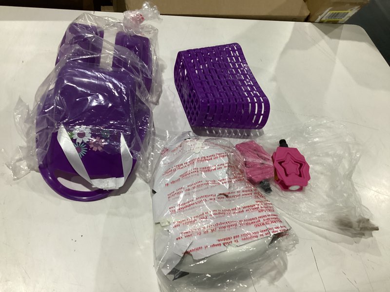 Condition photo showing Good Condition for joystar little daisy kids bike for girls boys ages 2-7 years, 12 14 16 inch girls bikes with doll bike seat & streamers, boys bike with flag & number plate, multiple colors littledaisy-fuchsia 12 inch with training wheels