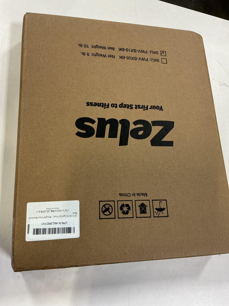 Condition photo showing New/Like New for ZELUS Weighted Vest Washable, Z-Fit Soft Iron Weighted Vest for Women and Men, 5/10/15 lb Weight Vest with Reflective Stripes & Adjustable Straps, Ultra Thin Weight Vest for Home Gym Strength Training Weight Loss Workout Black 10 LB
