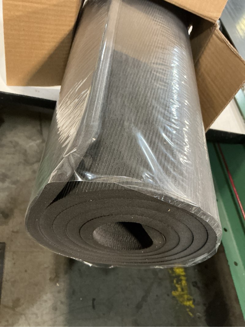 Condition photo showing Good Condition for hatha yoga large tpe yoga mat 6'x4'x1/2" extra thick non-slip exercise mat - for yoga pilates & home gym workouts black