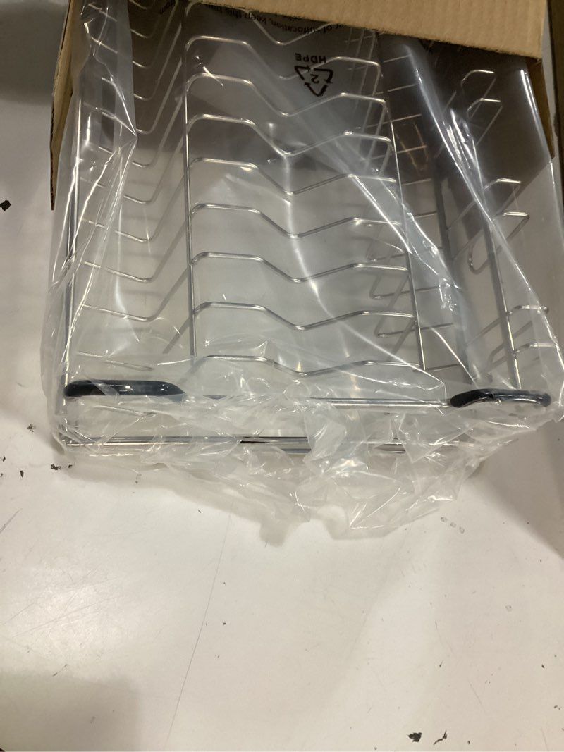 Condition photo showing Good Condition for kraus workstation kitchen sink dish drying rack drainer and utensil holder, 17" l x 9" w, stainless steel, kdr-3 dish rack silver - 17 x 9 inch