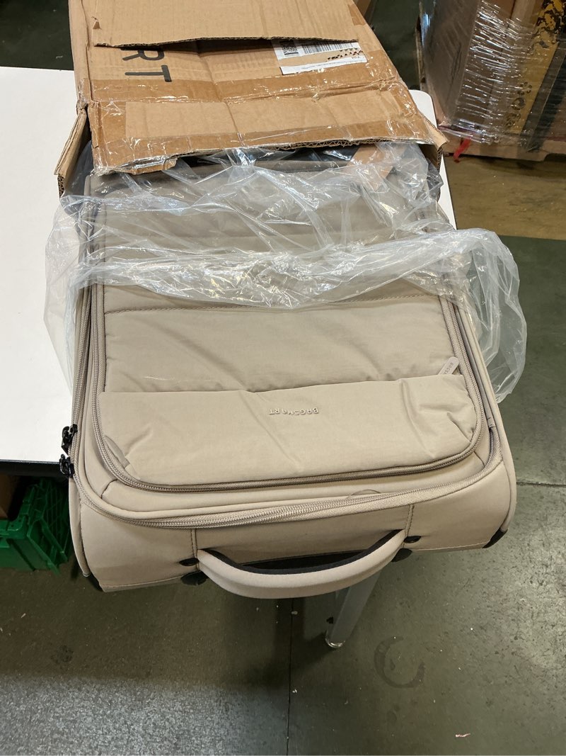 Condition photo showing New/Like New for BAGSMART Underseat Carry on Luggage with Wheels, Soft Underseat Travel Luggage with PVC Wet/Dry Pockets, Lightweight Soft Personal Item Suitcase for Short Trip,Came
