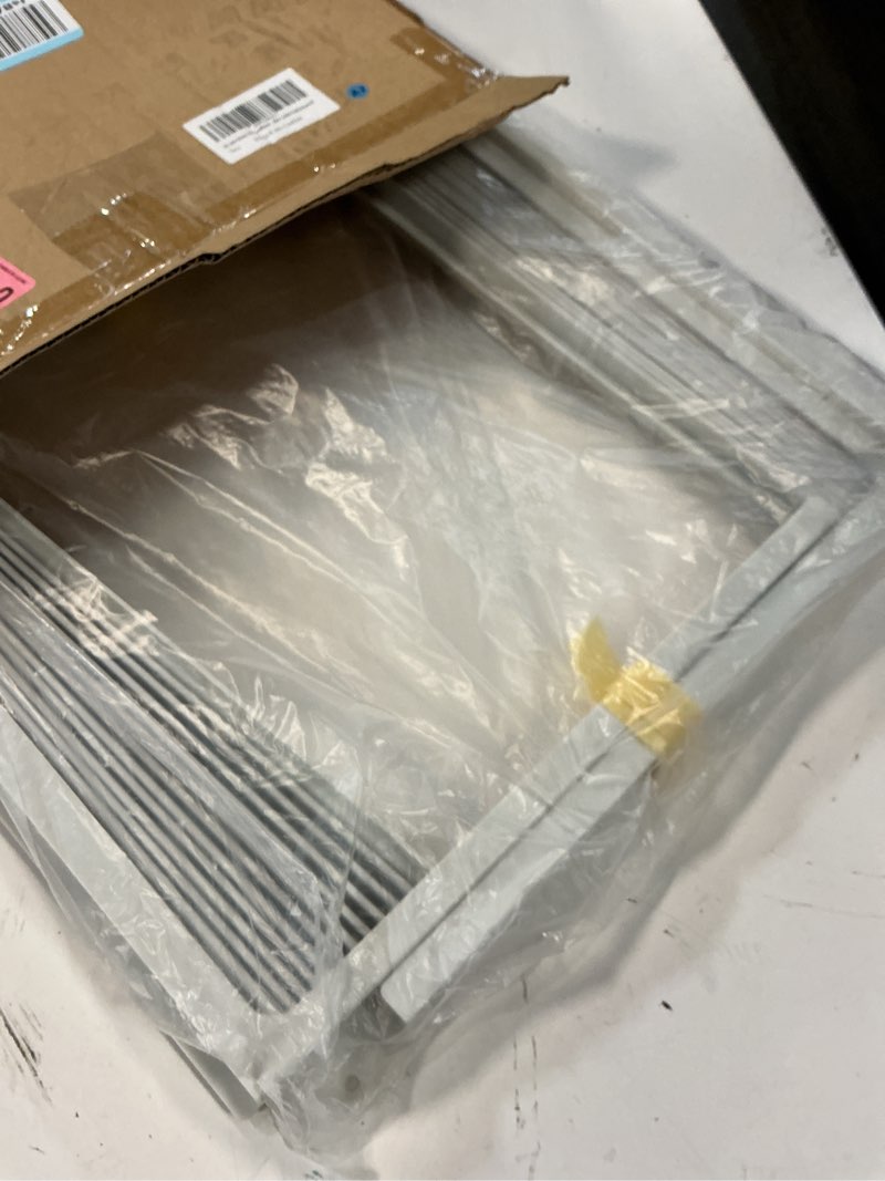 Condition photo showing Good Condition for air jade window air conditioner side panels, ac side panels with frame for most 5,000 btu window units, room air conditioner accordion filler curtain replacement kit white - 5,000 btu