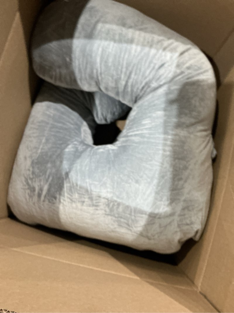 Condition photo showing As Is for momcozy pregnancy pillow for sleeping - u shaped full body maternity pillow | removable cover, support for back, legs, belly, hips for pregnant women, side sleeper, pregnancy gifts & essentials, 57 inch grey