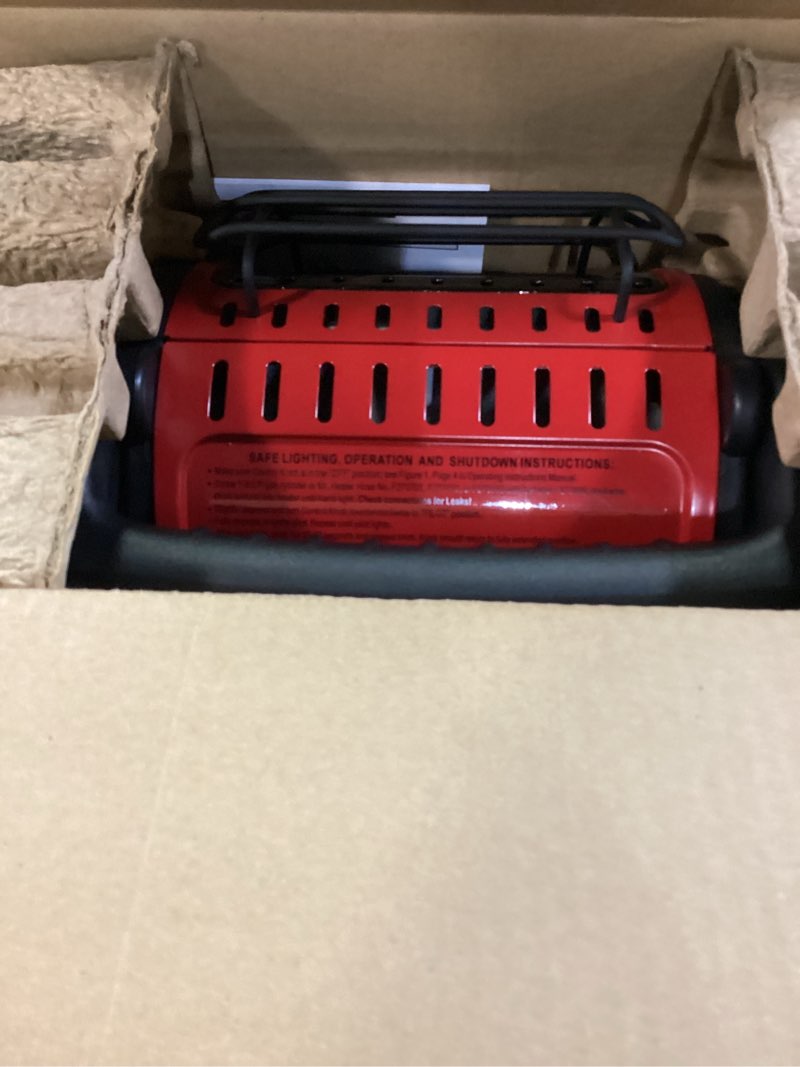 Condition photo showing New/Like New for Mr. Heater MH9BX-Massachusetts/Canada approved portable Propane Heater