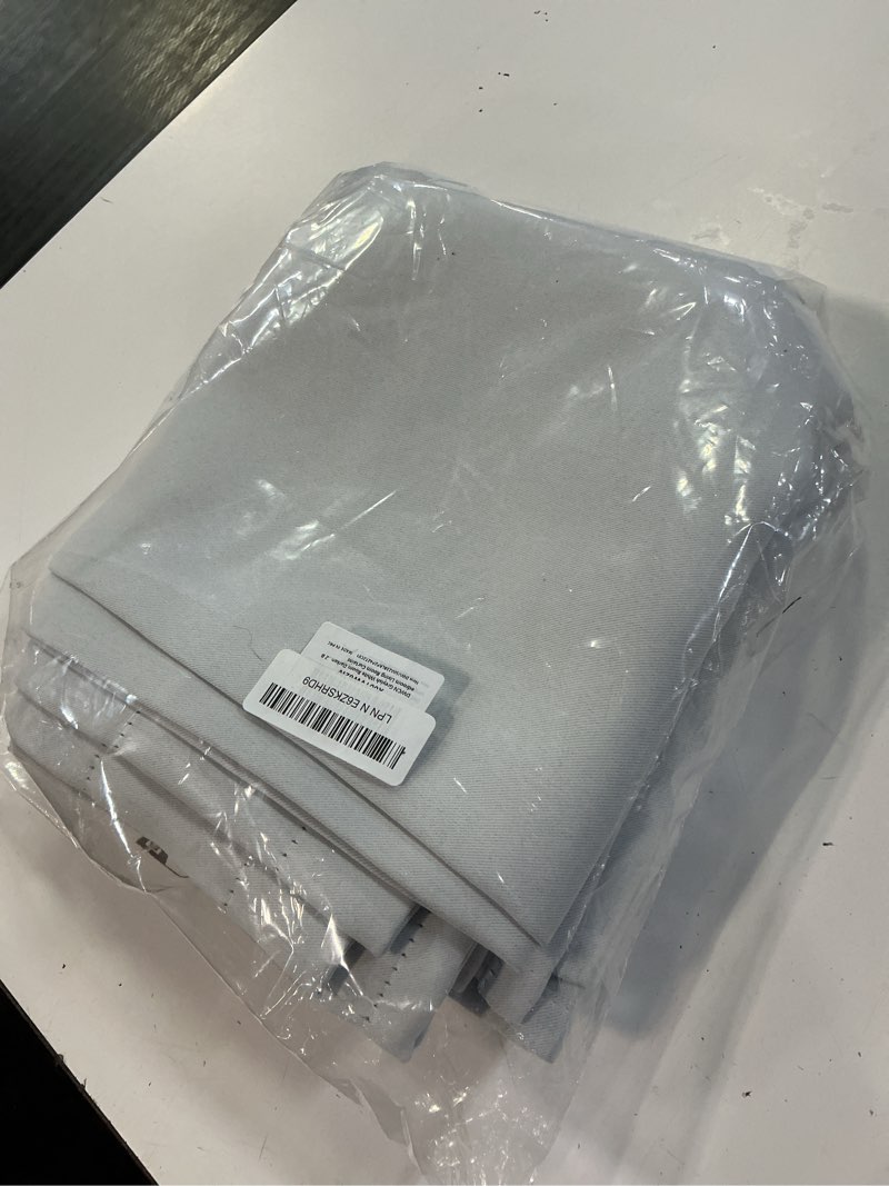 Condition photo showing New/Like New for deconovo blackout curtains, thermal insulated rod pocket window drapes, noise reducing, oeko-tex certified, room darkening curtains for bedroom/living room, 2 panels, greyish white, 42w x 63l rod pocket greyish white 42"w x 63"l (pack of 2)