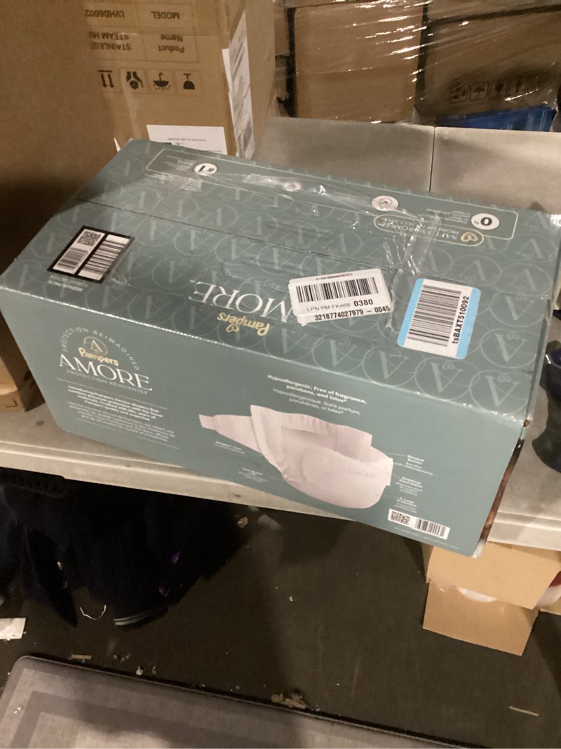 Condition photo showing New/Like New for Pampers Amore, Size 1 (8-14 lbs), 82 Count, Our Best Diaper – Hypoallergenic & Fragrance Free, Up to 100% Leakproof, Soft as Cashmere Size 1 82