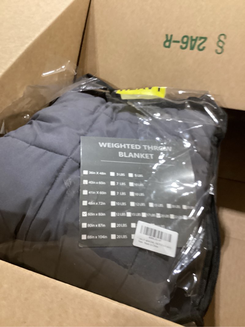 Condition photo showing Good Condition for yescool Weighted Blanket for Adults (20 lbs, 60” x 80”, Grey) Cooling Heavy Blanket for Sleeping Perfect for 190-210 lbs, Queen Size Breathable Blanket with Premium Glass Bead, Machine Washable Grey 60X80-20 lbs
