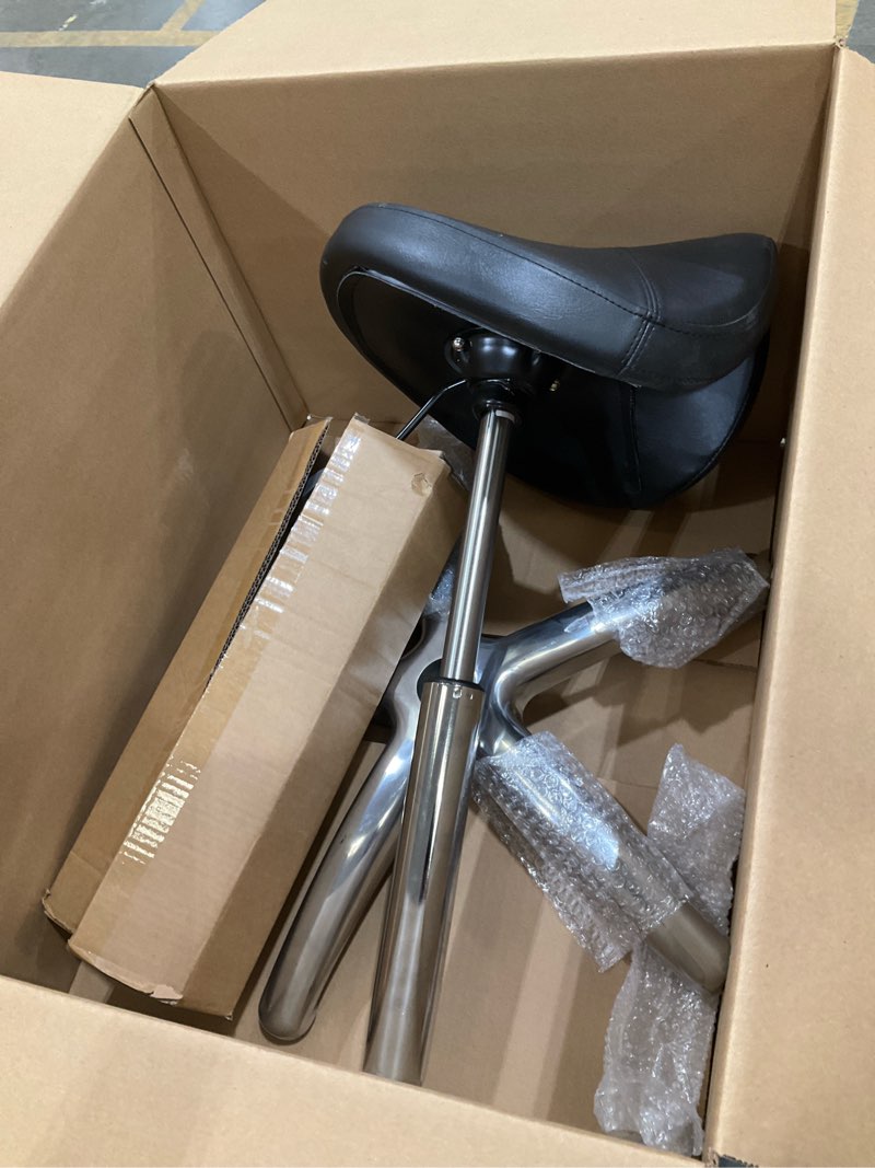 Condition photo showing Good Condition for tasalon saddle stool - ergonomic saddle chair - comfortable saddle stool with wheels - swivel salon cutting stool for kitchen, salon, spa, tattoo, pedicure, massage -esthetician chair – black