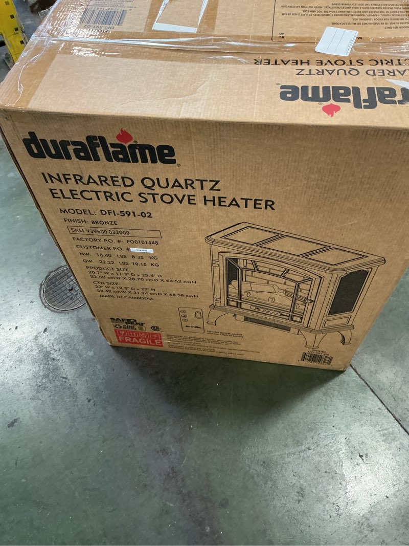 Condition photo showing New/Like New for duraflame Infrared Quartz Electric Stove Heater - DFI-591-02 - Bronze