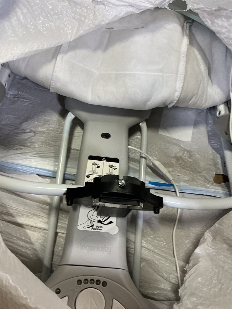 Condition photo showing As Is for ingenuity convertme 2-in-1 compact portable automatic baby swing & infant seat, battery-saving vibrations, nature sounds, 0-9 months 6-20 lbs (swell)