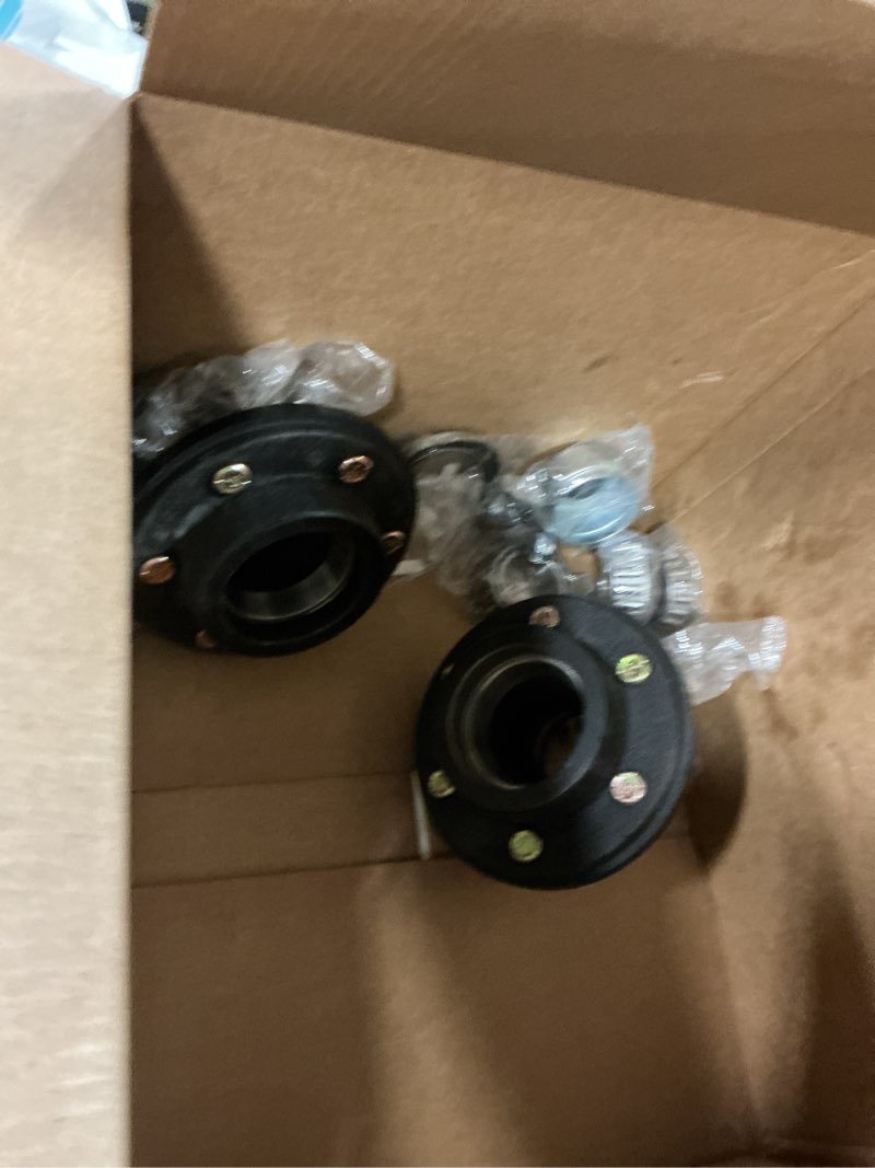 Condition photo showing As Is for 2Sets Galvanized Trailer Idler Hub Kits 5 Bolt 4.5, Trailer Idler 5 Lug Hub Kits Pre-Installed and Lubricated for 3500 lbs 1-1/16'' to 1-3/8'' #84 Spindle Tapered Axle