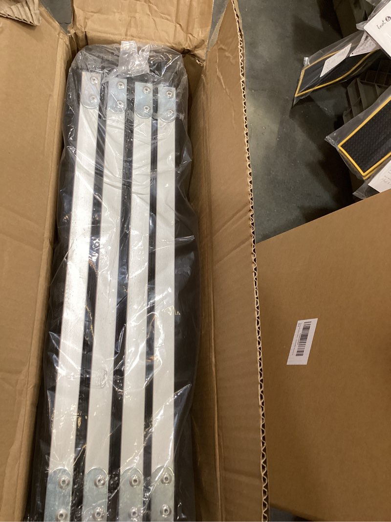 Condition photo showing Good Condition for joyrally dog stairs, extra wide dog stair for large dogs,dog steps for car, foldable dog ramp, pet steps light weight aluminum,high beds,for suv trucks, supports up to 200 lbs (extra wide-4 steps)