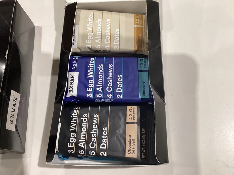 Condition photo showing New/Like New for RXBAR Protein Bars, Snack Bars, Variety Pack (12 Count) 6-Flavor Variety 12 Bars