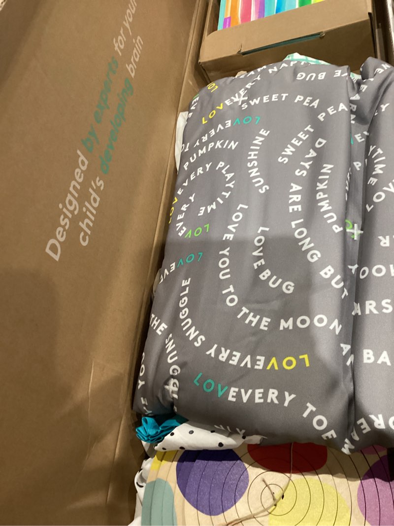 Condition photo showing Good Condition for LOVEVERY, The Newborn Gift Set, Play Gym with Sensory Strands and Looker Play Kit, Baby Development Essentials, Ages 0+