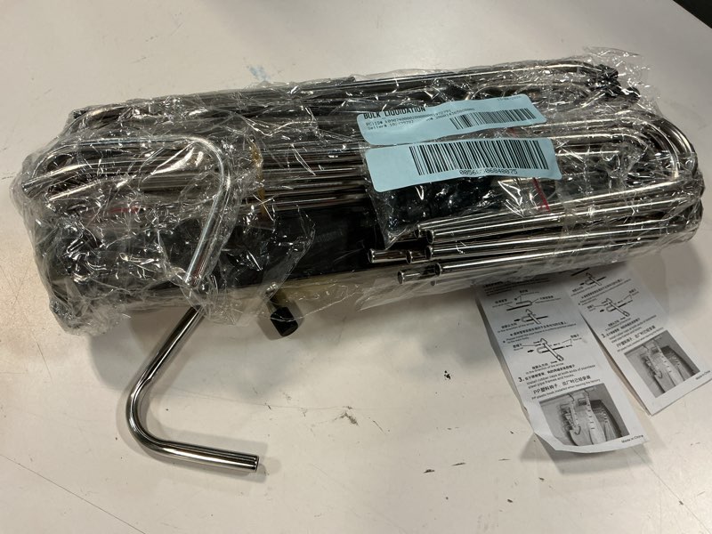 Condition photo showing As Is for evjurcn non-slip plastic pants clothes hangers, white black