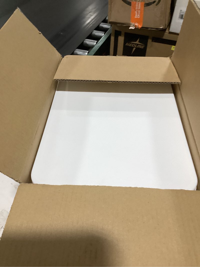 Condition photo showing New/Like New for 4 pack large plastic white storage bins baskets, toy box chest with lids and handle?organizer containers for baby?kids,snacks,nursery?shelves?playroom, bedroom?office,closet?home set of 4 medium white