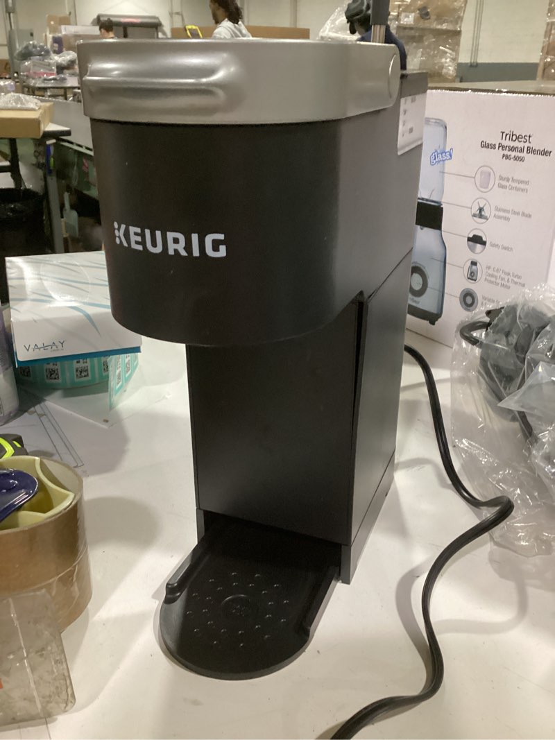 Condition photo showing Good Condition for keurig k-mini single serve k-cup pod coffee maker, 6 to 12oz brew size, with cord storage, perfect for small spaces, black