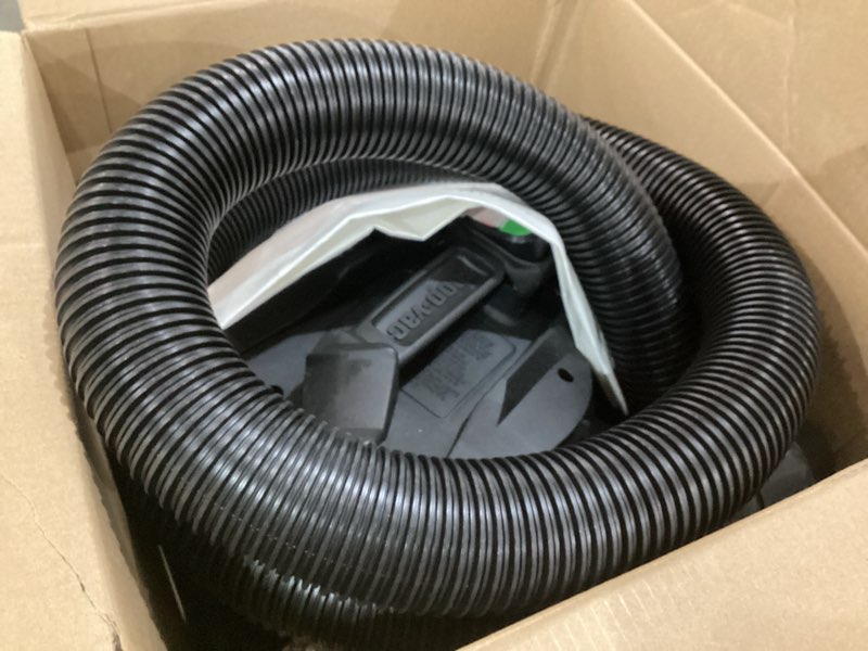 Condition photo showing As Is for shop-vac 12-gallon 6.5 hp corded wet/dry shop vacuum with accessories included