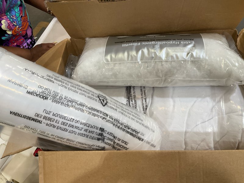 Condition photo showing Good Condition for allerease platinum 2-in-1 adjustable pillow, cleanboost allergen barrier, extra fill, standard/queen - 2 pack