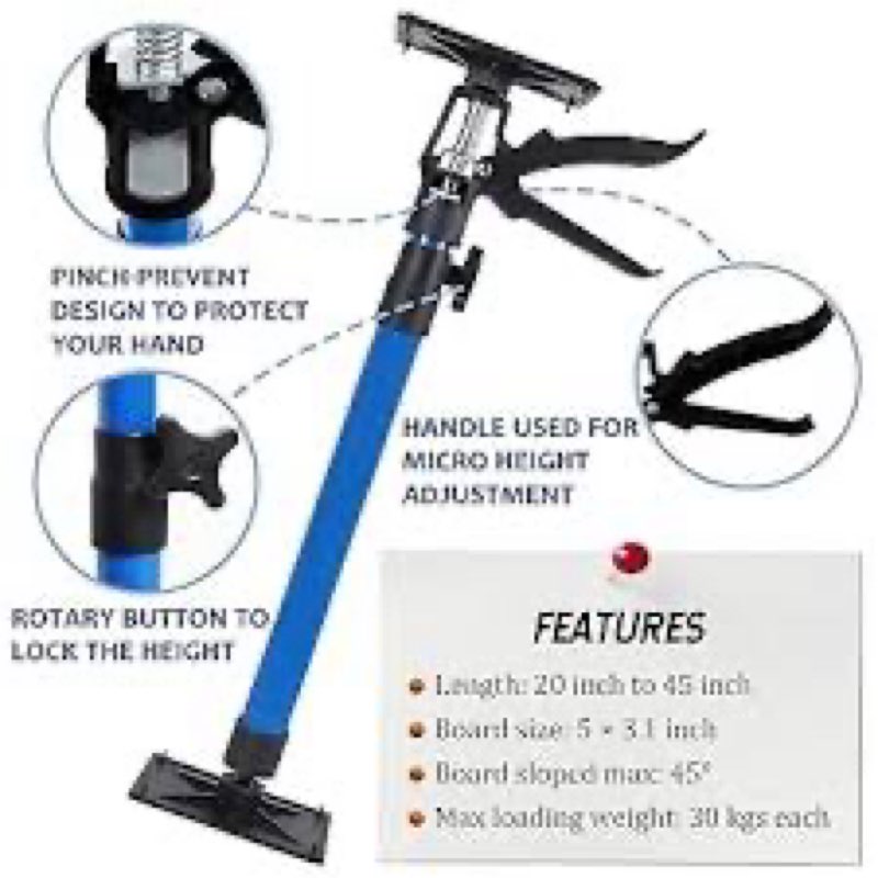 Fancyall 3rd Hand Support System, Quick Support Rod, 264LBS/120KG Capacity per Pair Extends from 35\" to 63\", Adjustable Support Bolepfot,C2aBankInstallingCargoBarsDrywall NewItem