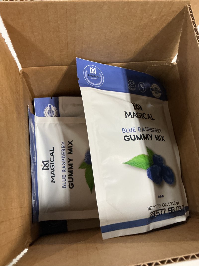 Condition photo showing Good Condition for MAGICAL BUTTER Organic Premium Blue Raspberry Gummy Mix - Low Calorie, Zero Sugar Snacks, Sugar Free, Healthy Candy for Adults Premium Blue Raspberry 4 Pack (BEST BY 03/2026)