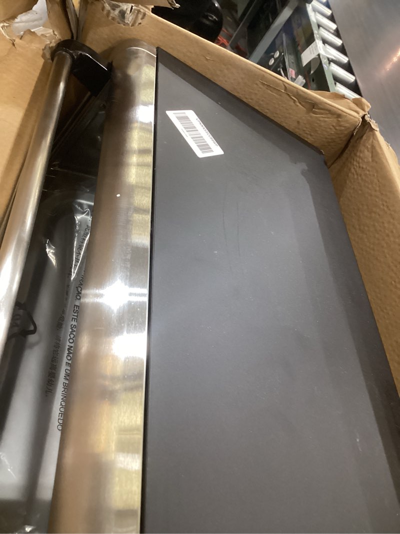 Condition photo showing As Is for black+decker to3250xsbd 8-slice extra wide convection countertop toaster oven, includes bake pan, broil rack & toasting rack, stainless steel/black