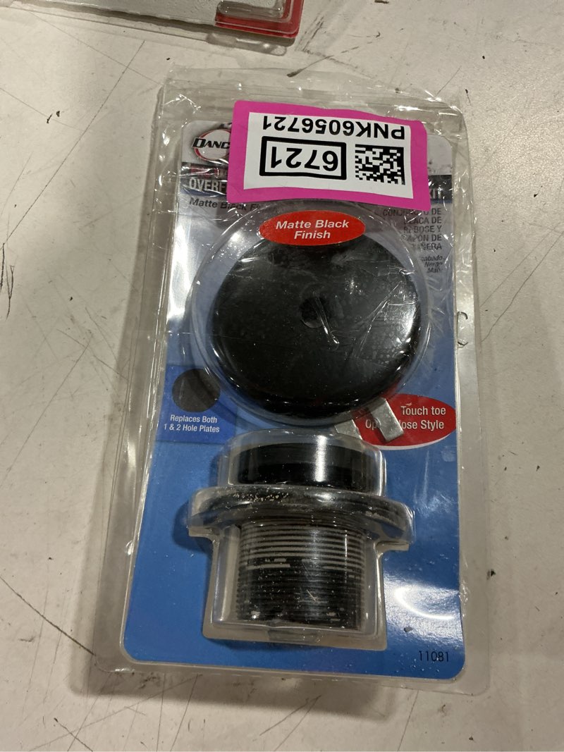Condition photo showing Good Condition for danco touch-toe bath tub drain trim kit, matte black