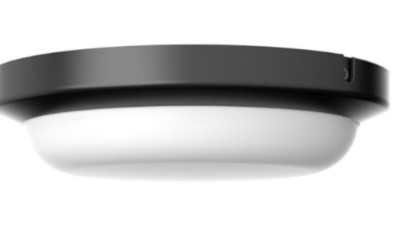 globe dean 11-in matte black integrated led flush mount light