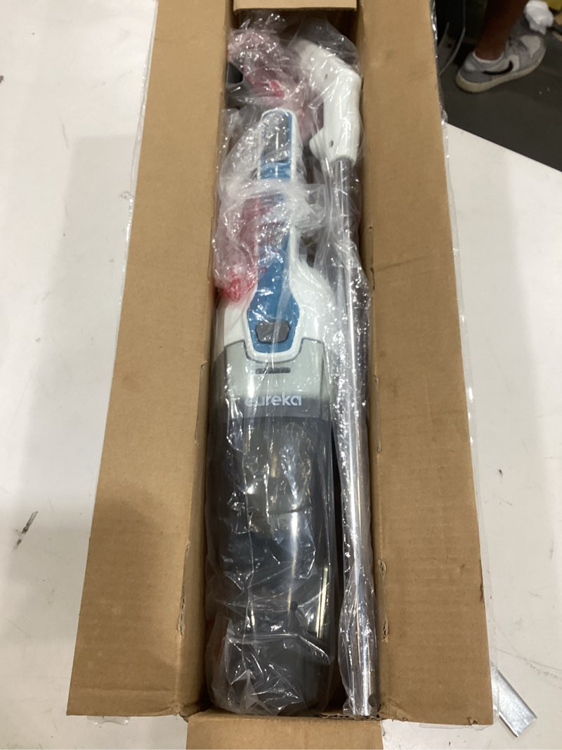 Condition photo showing Good Condition for eureka corded stick vacuum cleaner for home pet hair, lightweight stick vacuum cleaner with powerful suction for carpet tile and hard floor, aqua blue, 3-in-1 handheld vac nes100 3-in-1 handheld vac nes100 aqua blue