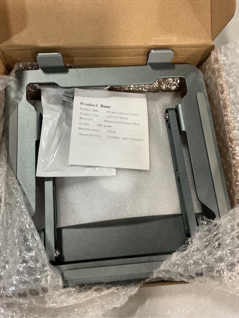 Condition photo showing Good Condition for joyeky laptop stand for desk, adjustable computer stand with 360° rotating base, ergonomic laptop riser for collaborative work, foldable & portable laptop stand, fits for all 10-16" laptops (grey)