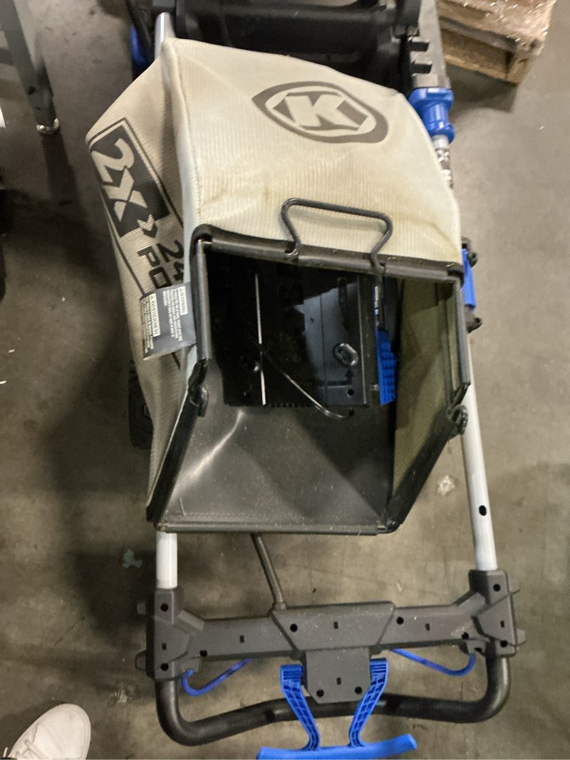 Condition photo showing As Is for kobalt kobalt 24-volt brushless 20-in self-propelled cordless electric lawn mower 5 ah & kobalt 24-volt max 12-in straight cordless string trimmer