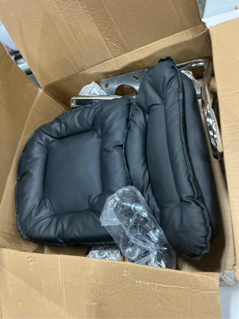 Condition photo showing As Is for black rolling stool with backs, adjustable heigh esthetician rolling chair for nail, lash tech tattoo artist, 360° swivel wheels vanity salon spa shop home office chairs with thickened seat cushion
