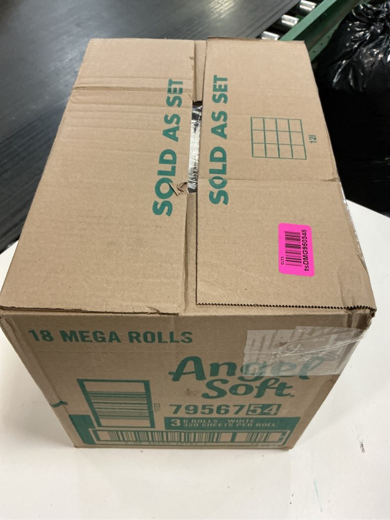 Condition photo showing New/Like New for angel soft toilet paper, mega rolls = 36 regular rolls, soft and strong toilet tissue super mega 480 sheet (pack of 6)