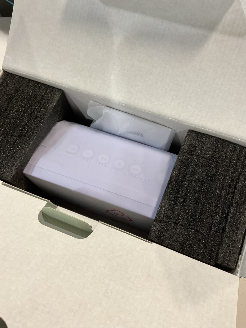 Condition photo showing New/Like New for doss soundbox pro+ p300 bluetooth speaker, 40w stereo sound, extra bass,20h playtime, wireless stereo pairing, beat-driven lights for party, ipx6 waterproof for garden, camping, beach, outdoor-purple