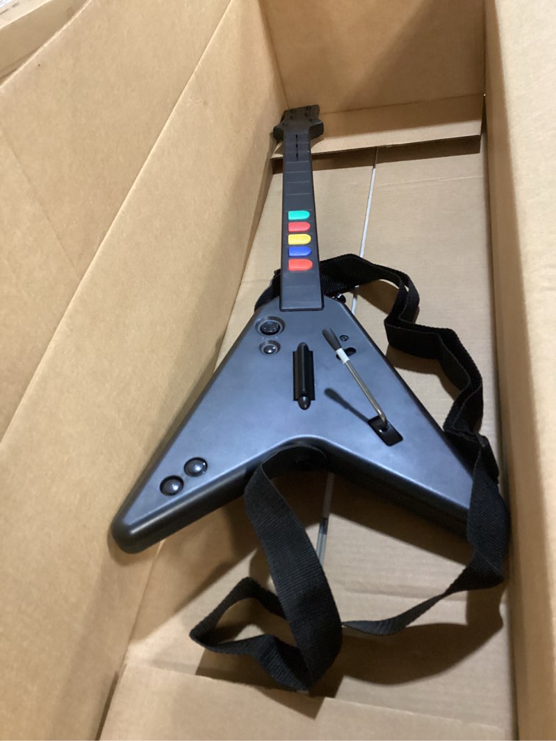 Condition photo showing As Is for DOYO PC Wireless Guitar Hero Controller with Dongle for PS3, PS4/PlayStation 4, Compatible with Guitar Hero & Rock Band, Plug-and-Play Black for PS4,PS3,PC