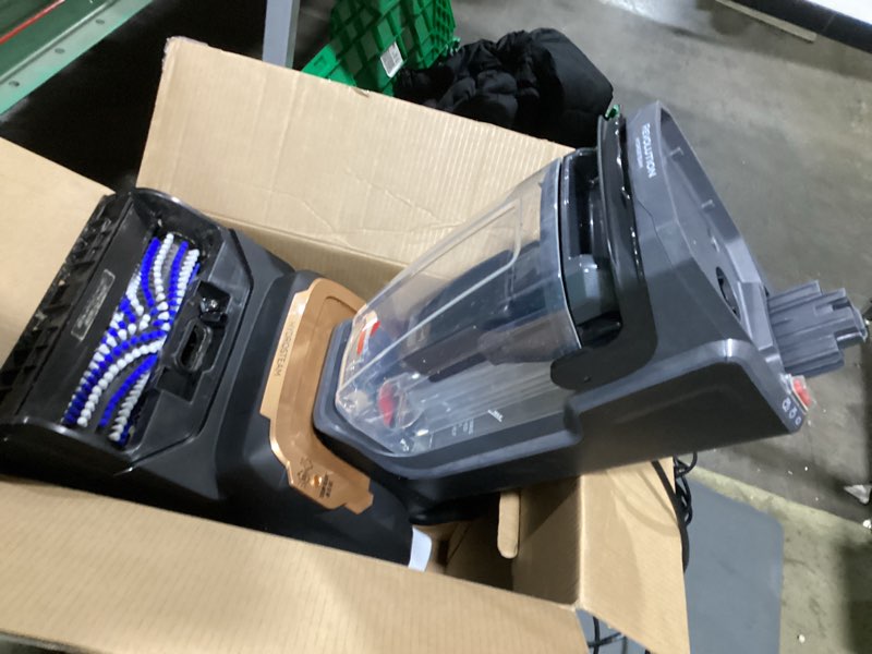 Condition photo showing As Is for **incomplete** (no cleaner, no attachments and no hose)\nBISSELL Revolution HydroSteam Carpet Cleaner, Upright Deep Cleaner, HydroSteam Technology, 4-inch Self-Cleaning Tough Stain Tool & Formulas Included, 4123