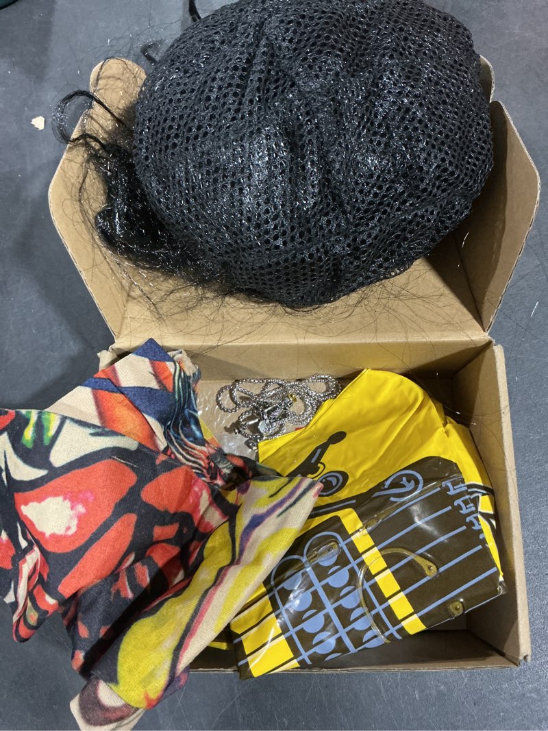 Condition photo showing As Is for Mepase 9 Pcs Rock Costume Set for Men Women Punk Accessories Costume Accessories Cool