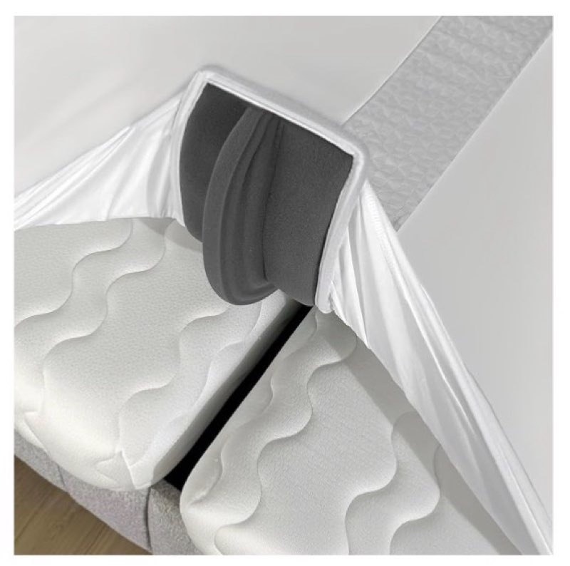10" extra wide bed bridge twin to king converter kit - split king gap filler for adjustable bed - mattress connector & gap filler for bed - heavy duty metal buckle strap - 25d memory foam white twin to king (10"x75")