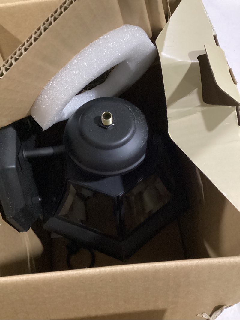 Condition photo showing Good Condition for portfolio brayden 1-light 13.62-in matte black outdoor wall light