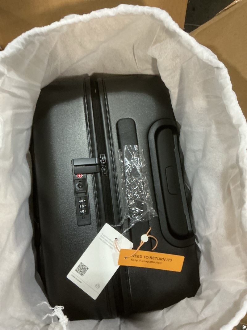 Condition photo showing New/Like New for Front Pocket Carry-On Suitcase, Black