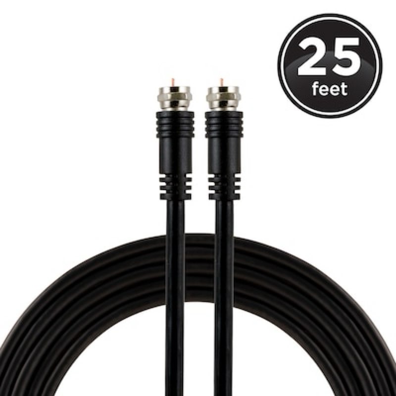 utilitech 25-ft rg6 black coaxial cable
