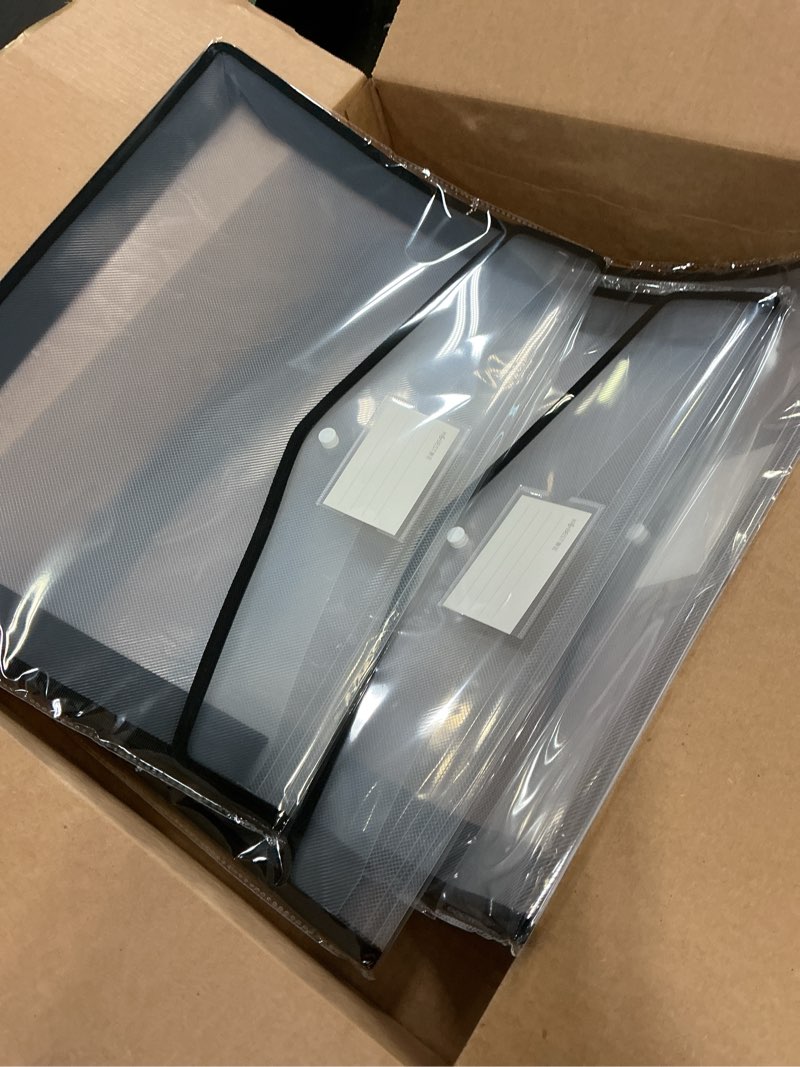 Condition photo showing New/Like New for pack of 3,11 x 17 inch expandable tabloid size document folder with label a3 plastic folders for documents expanding file wallet envelope size (3, black) black 3