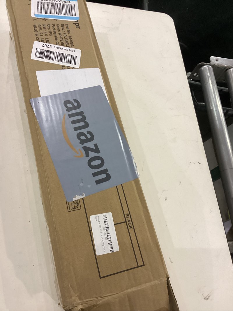 Condition photo showing Good Condition for Clothes Drying Rack Household Indoor, Foldable Drying Rack Clothing for Laundry - 40" x 28.8" x 14.2", Space Saving Indoor&Outdoor, Black-1pack Black 1