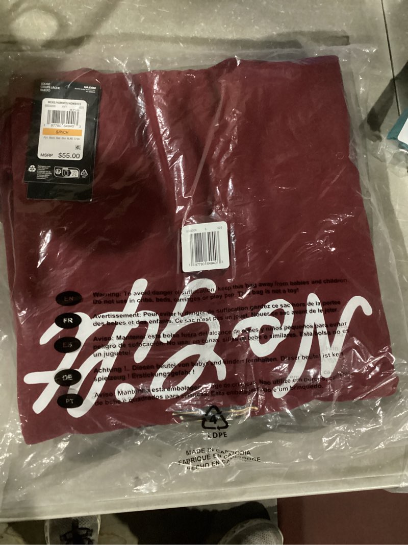 Condition photo showing Good Condition for Under Armour mens Project Rock Red One No Lift No Gift Crew Neck Sweatshirt Small (625) Cardinal / / White