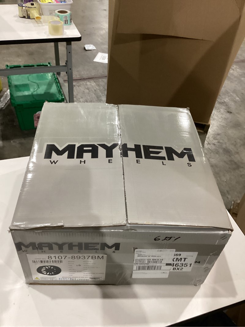Condition photo showing As Is for Mayhem 8107 Cogent Gloss Black Milled Wheel (18 x 9. inches /8 x 170 mm, 0 mm Offset)