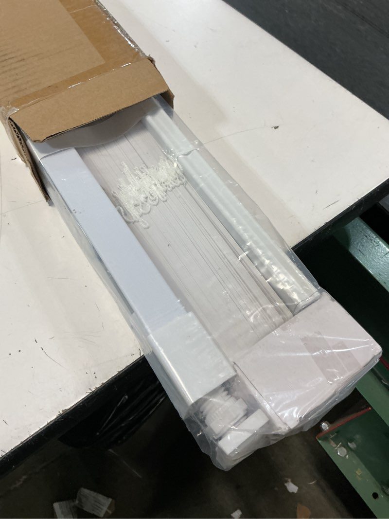 Condition photo showing Good Condition for unishades no drill blinds for windows 1" vinyl l-shaped slats cordless mini blinds for home, for window size 30" w × 64" h white white 30" w × 64" h