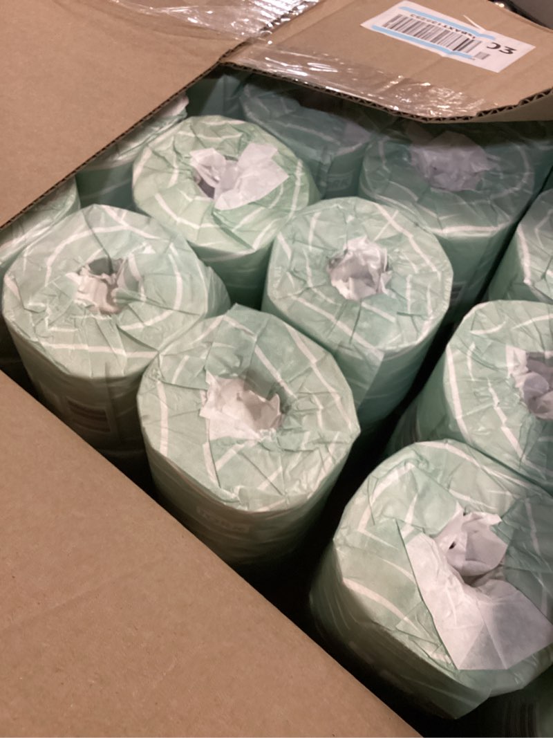 Condition photo showing New/Like New for tork universal bath tissue roll, 2-ply, 48 rolls, 500 sheets, tm1601a, white 48 count (pack of 1)